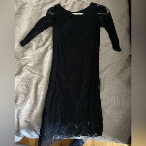 Elegant Black Lace Dress Made in Italy